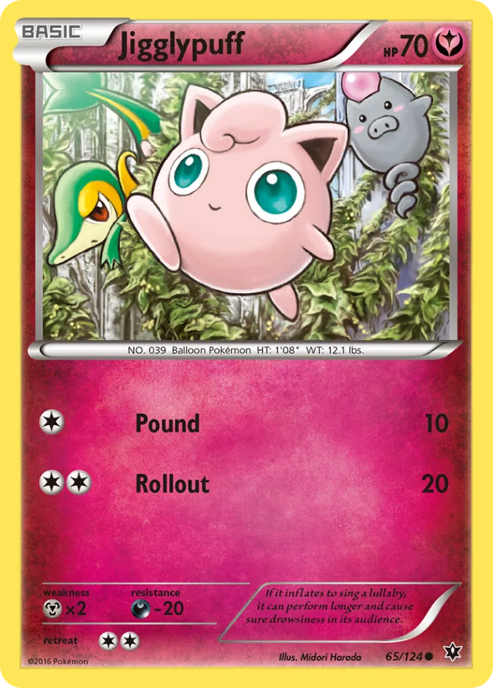 Jigglypuff #65 Fates Collide Pokemon card