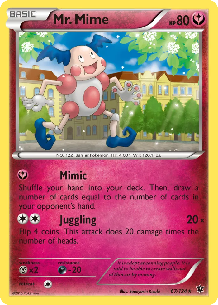 Mr. Mime #67 Fates Collide Pokemon card