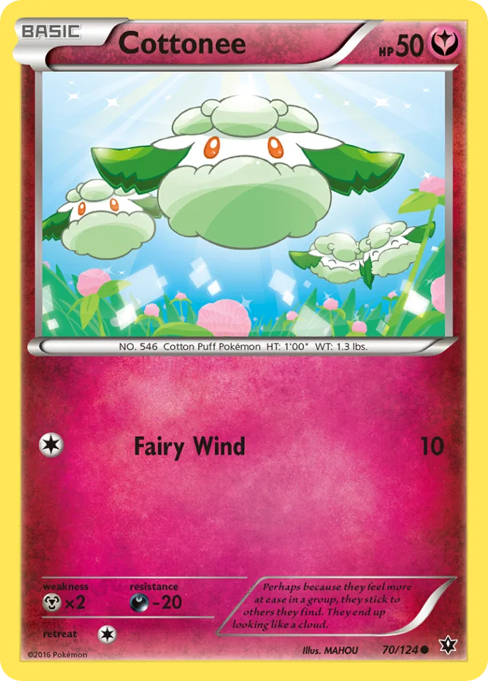 Cottonee #70 Fates Collide Pokemon card