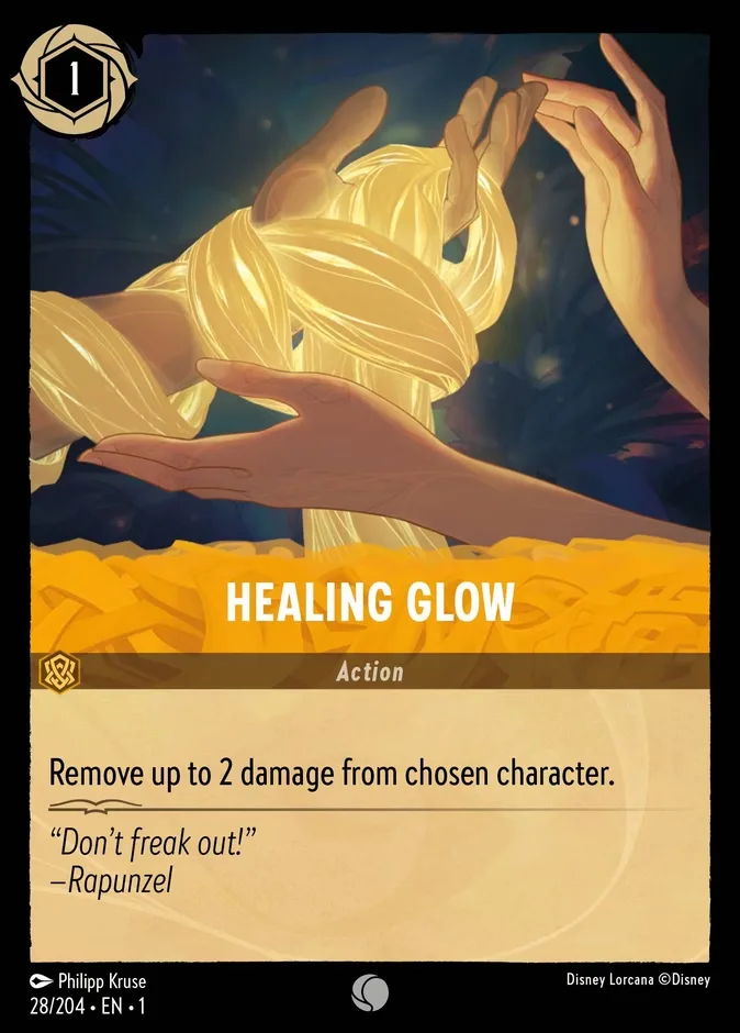 Healing Glow #28 The First Chapter Disney Lorcana card