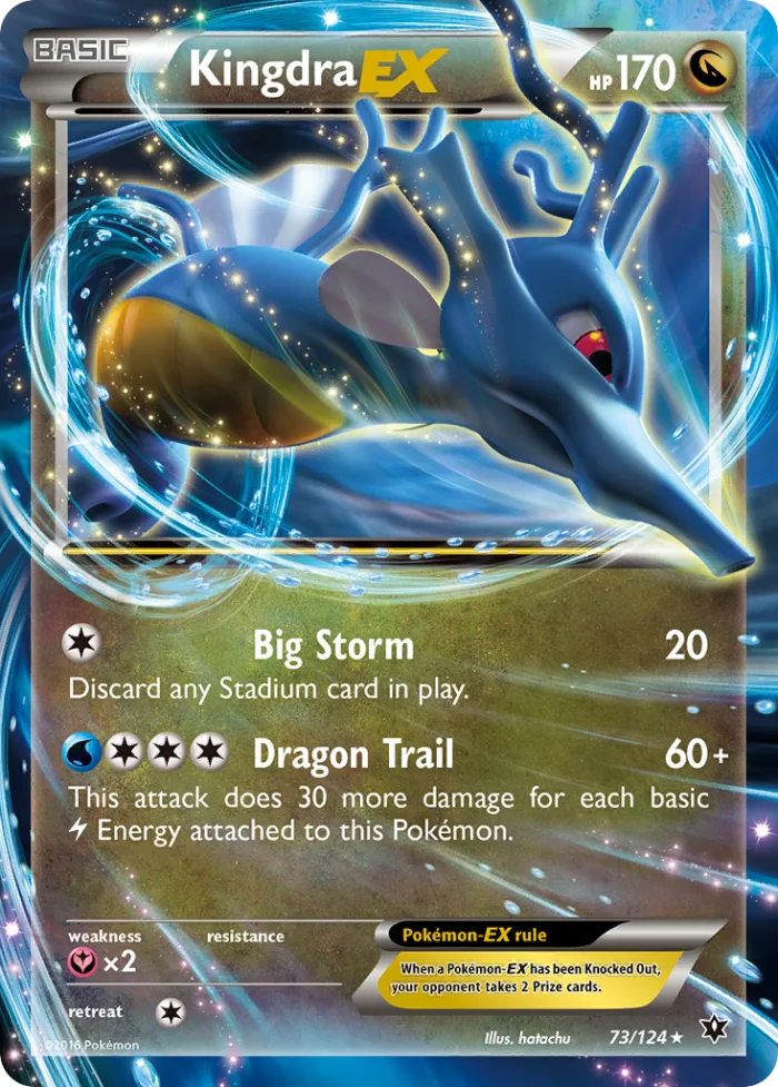 Kingdra-EX #73 Fates Collide Pokemon card
