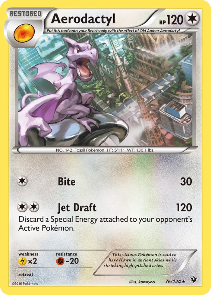 Aerodactyl #76 Fates Collide Pokemon card