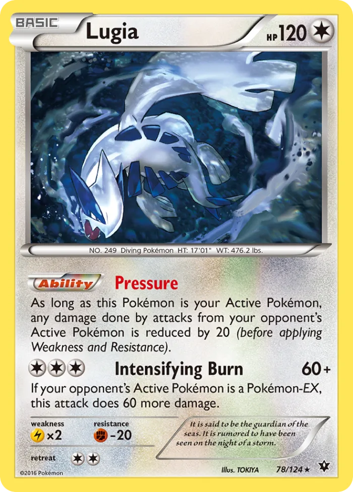 Lugia #78 Fates Collide Pokemon card