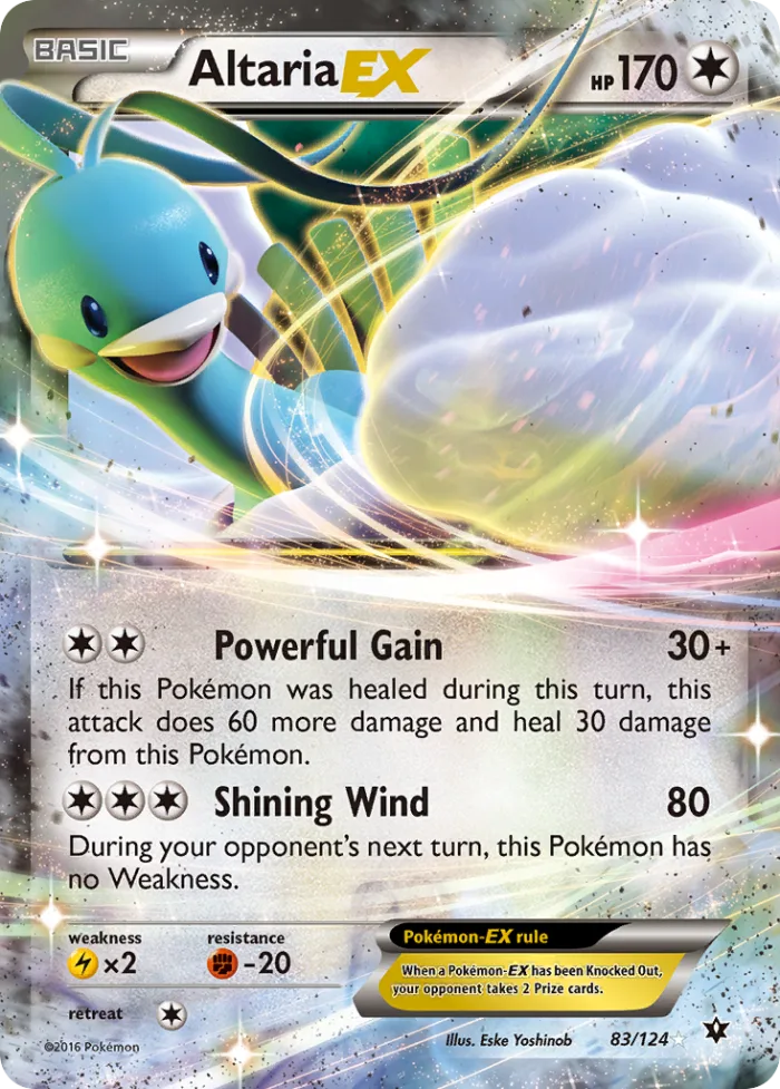 Altaria-EX #83 Fates Collide Pokemon card