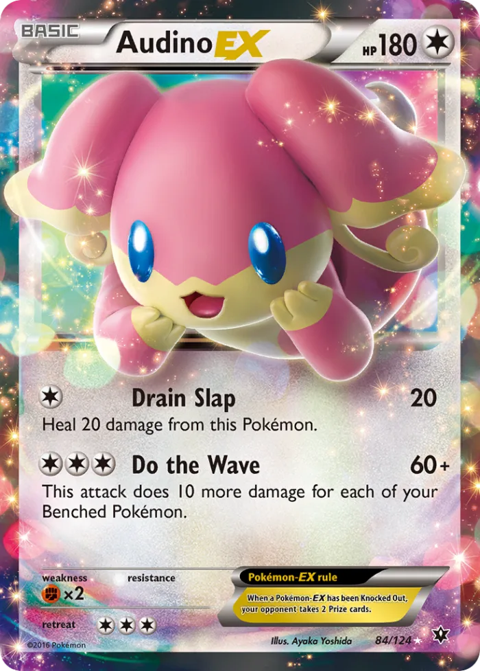 Audino-EX #84 Fates Collide Pokemon card