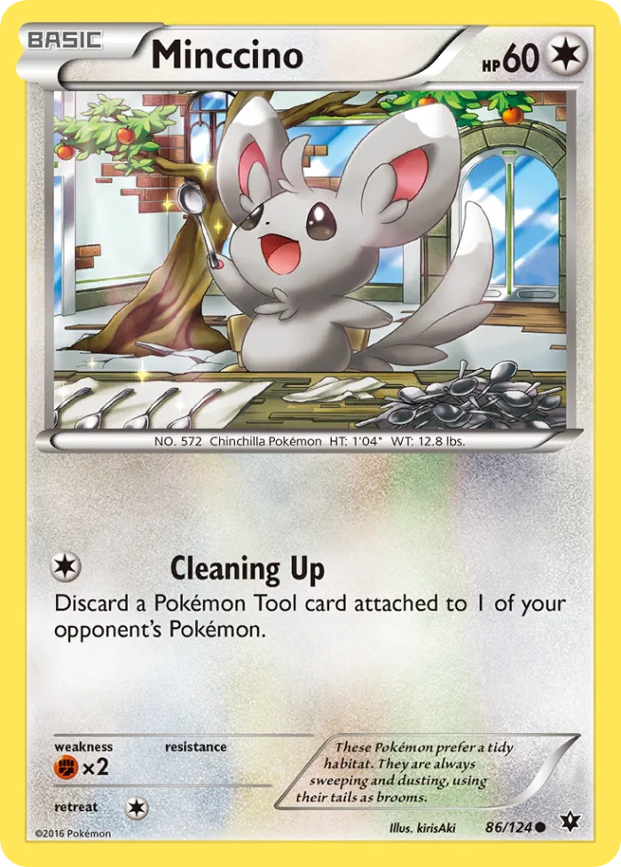Minccino #86 Fates Collide Pokemon card