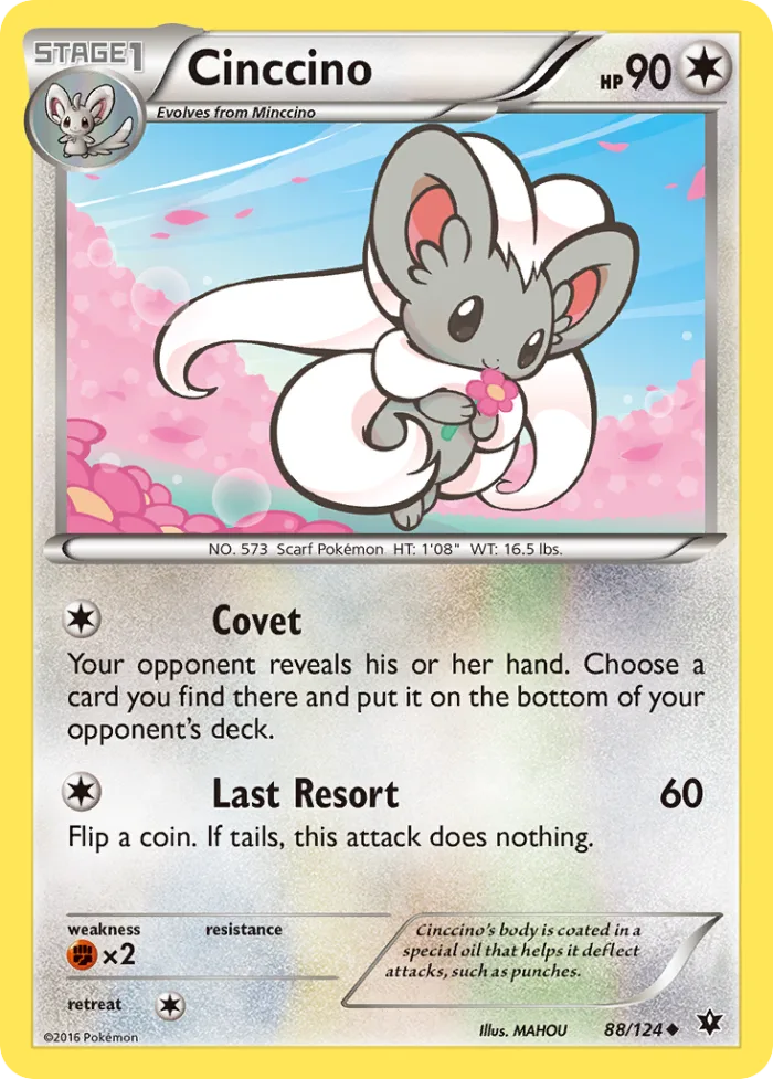 Cinccino #88 Fates Collide Pokemon card