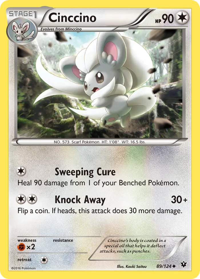 Cinccino #89 Fates Collide Pokemon card