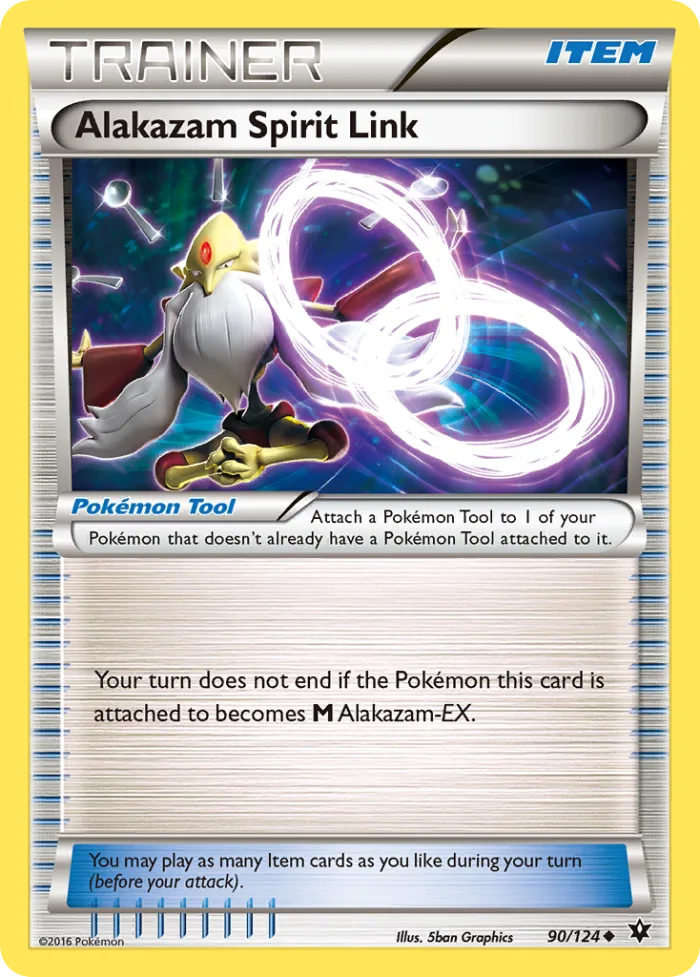 Alakazam Spirit Link #90 Fates Collide Pokemon card