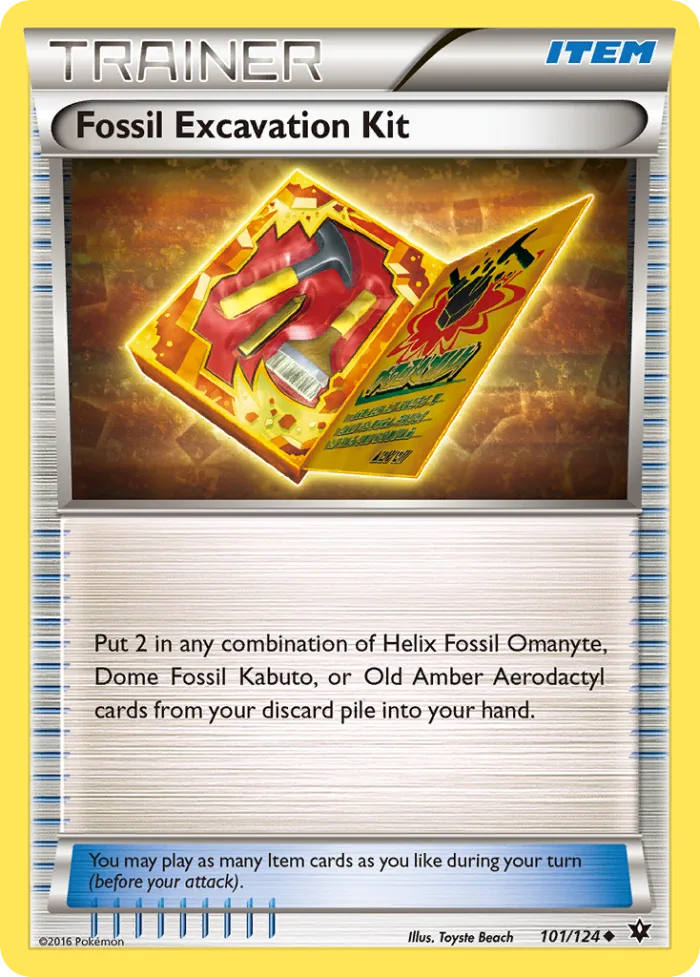 Fossil Excavation Kit #101 Fates Collide Pokemon card