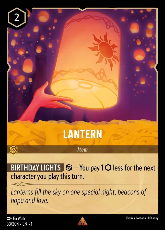 Lantern #33 The First Chapter Disney Lorcana card
