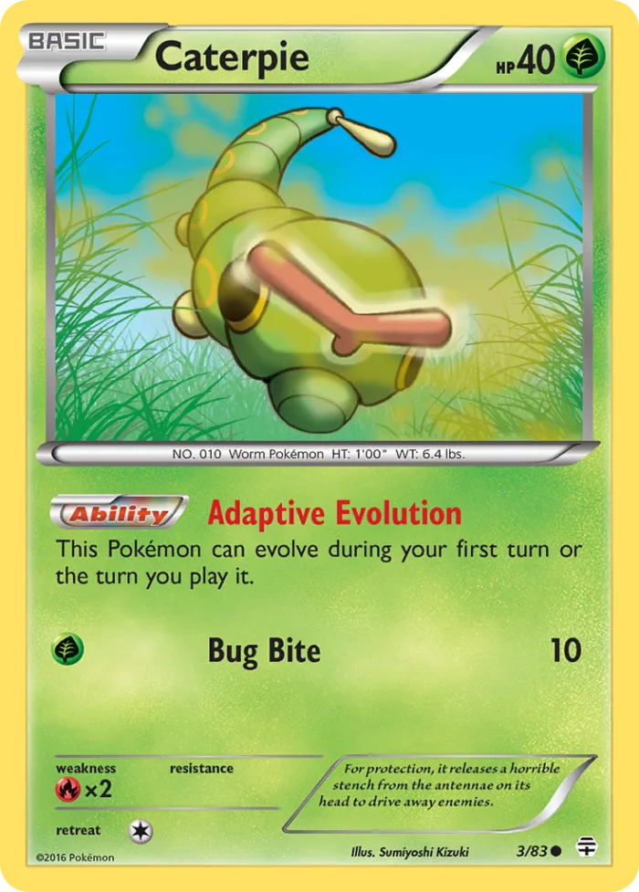 Caterpie #3 Generations Pokemon card