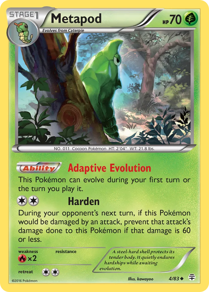 Metapod #4 Generations Pokemon card