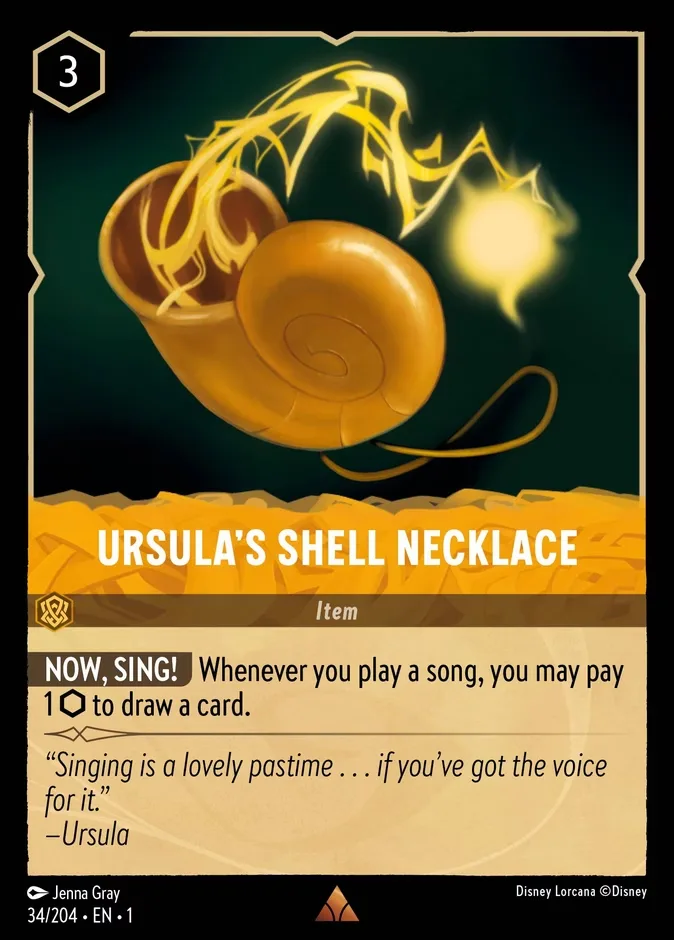 Ursula's Shell Necklace #34 The First Chapter Disney Lorcana card