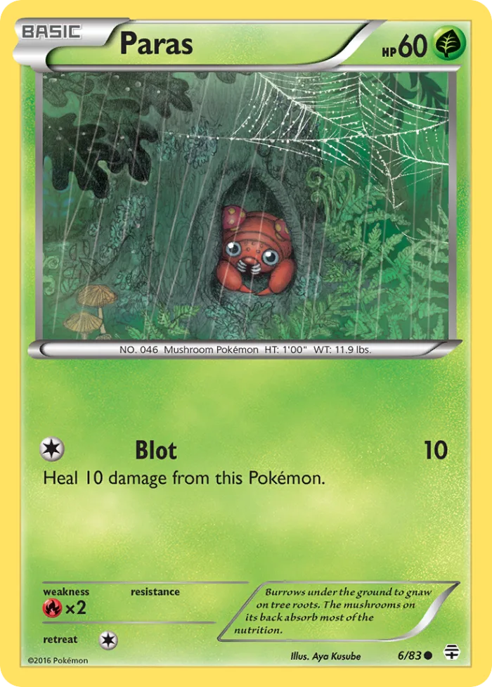 Paras #6 Generations Pokemon card