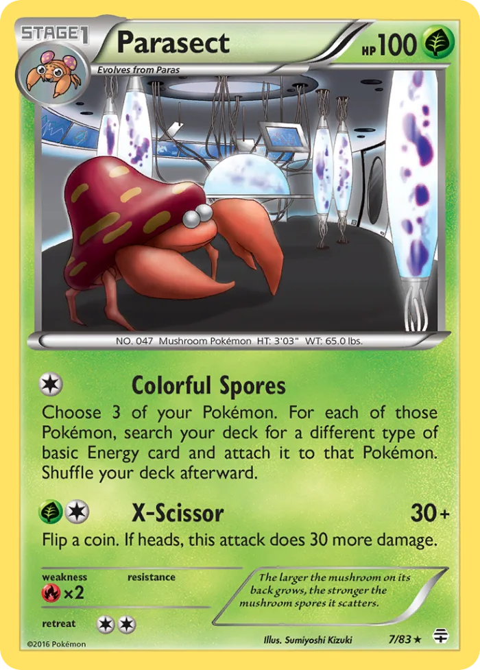 Parasect #7 Generations Pokemon card
