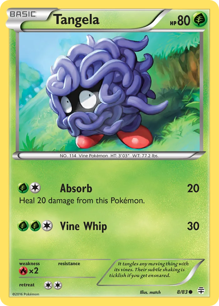 Tangela #8 Generations Pokemon card