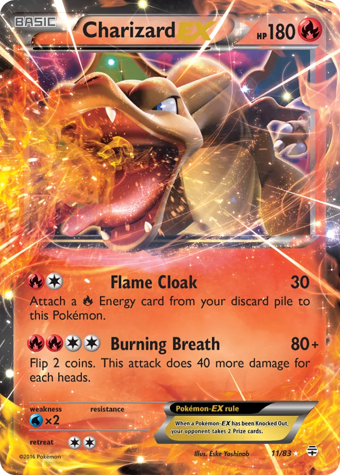 Charizard-EX #11 Generations Pokemon card