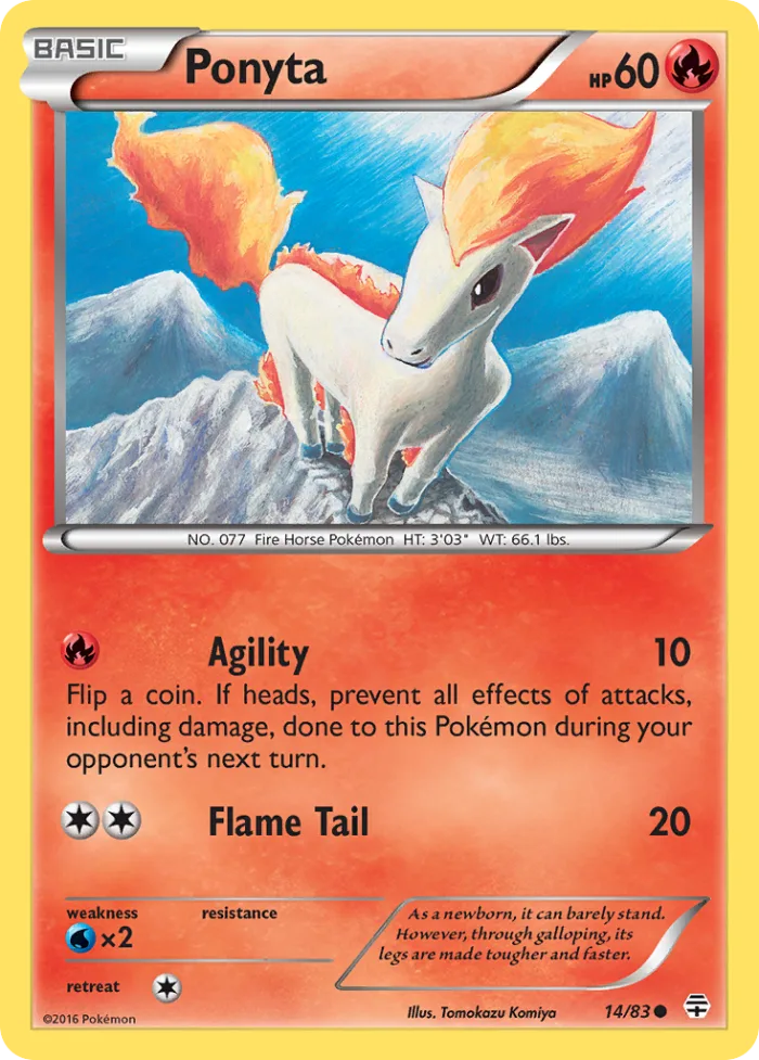 Ponyta #14 Generations Pokemon card