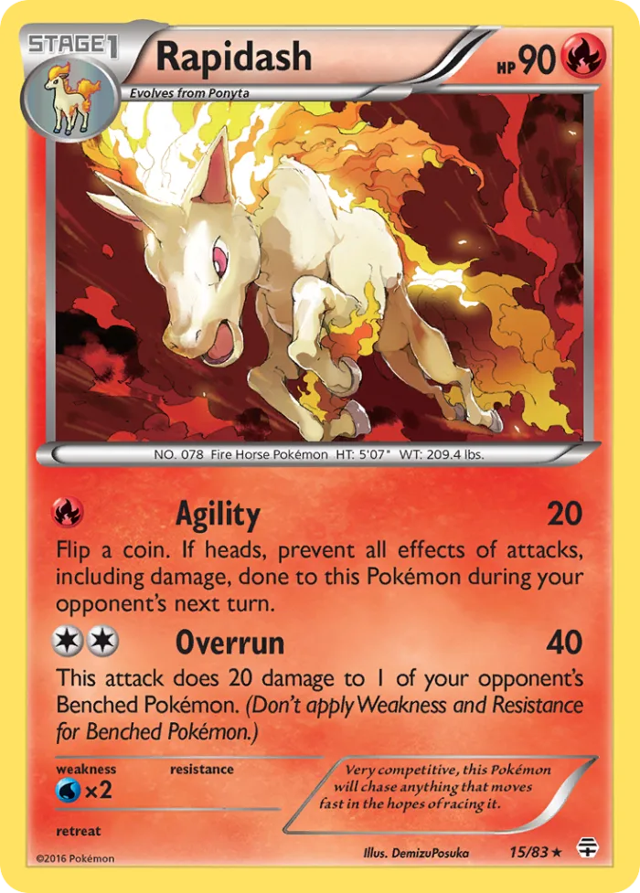 Rapidash #15 Generations Pokemon card