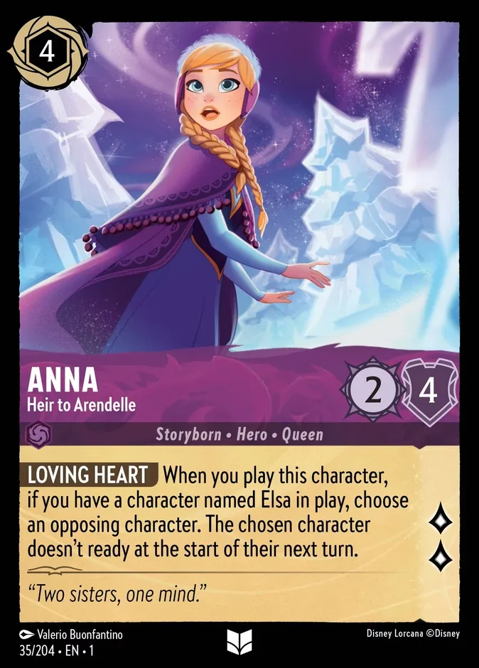 Anna #35 The First Chapter Disney Lorcana card