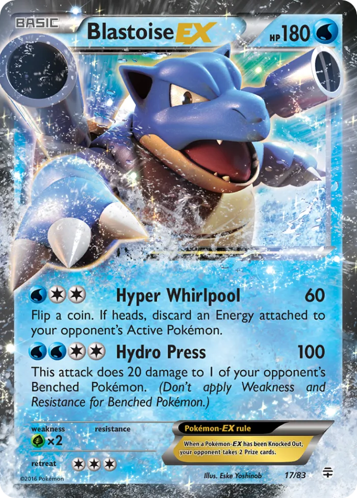 Blastoise-EX #17 Generations Pokemon card