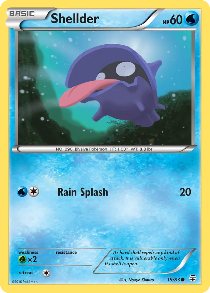 Shellder #19 Generations Pokemon card