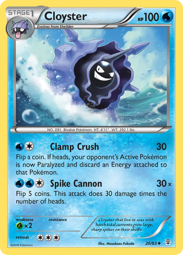 Cloyster #20 Generations Pokemon card