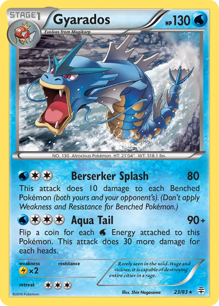 Gyarados #23 Generations Pokemon card