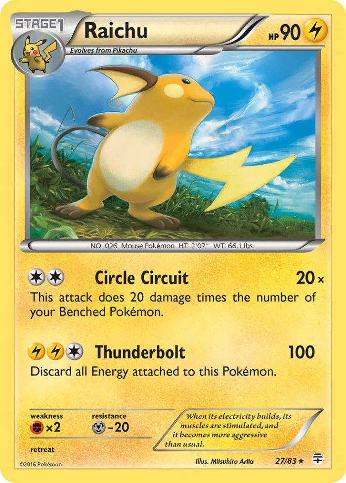 Raichu #27 Generations Pokemon card