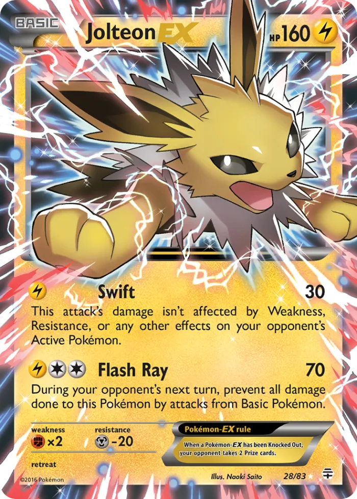 Jolteon-EX #28 Generations Pokemon card