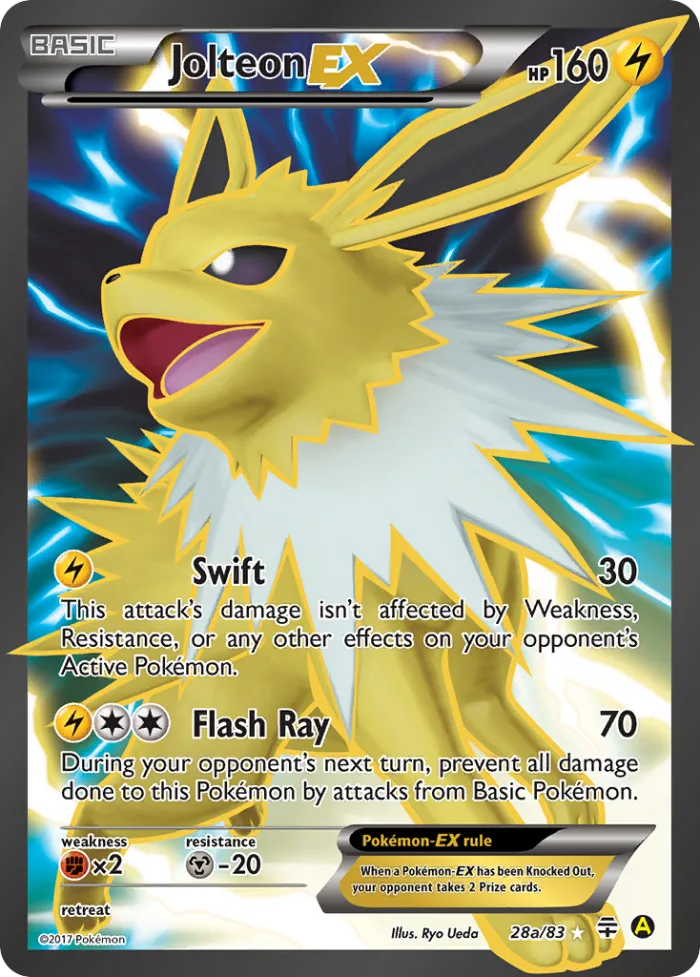 Jolteon-EX #28a Generations Pokemon card