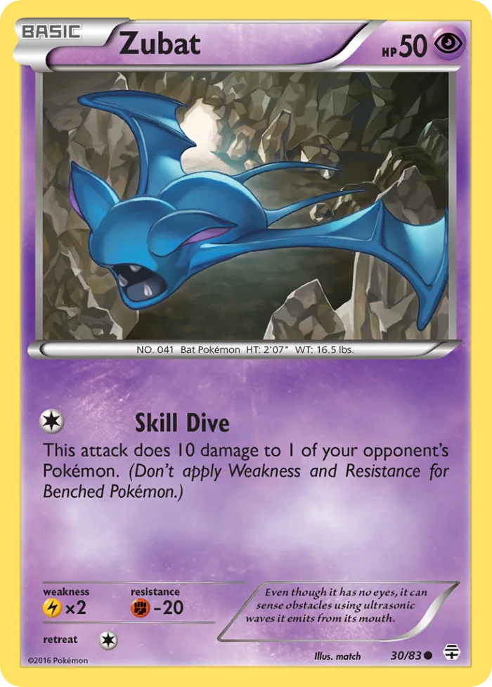 Zubat #30 Generations Pokemon card