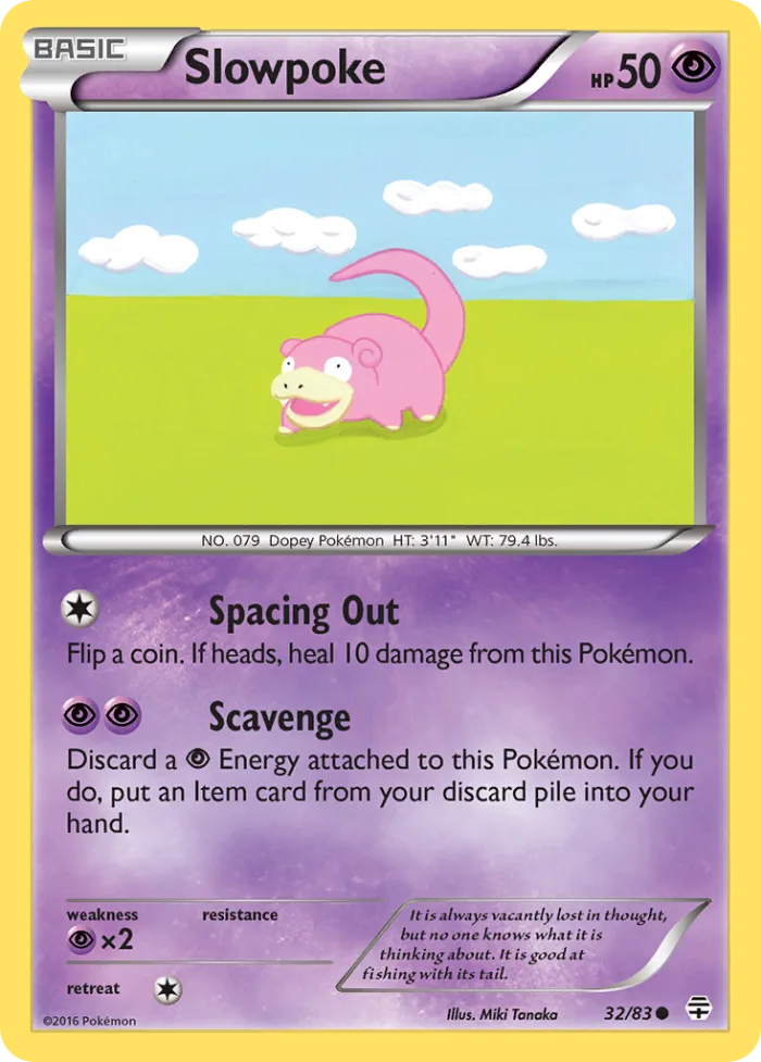 Slowpoke #32 Generations Pokemon card