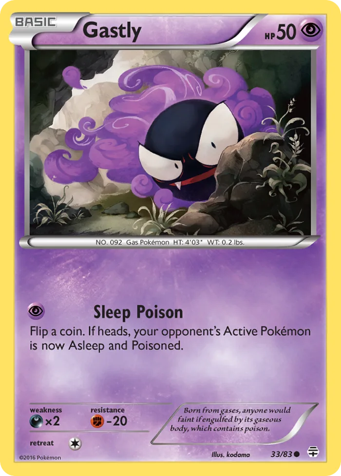 Gastly #33 Generations Pokemon card