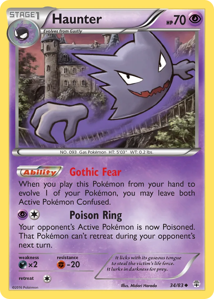 Haunter #34 Generations Pokemon card