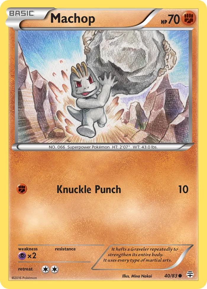 Machop #40 Generations Pokemon card