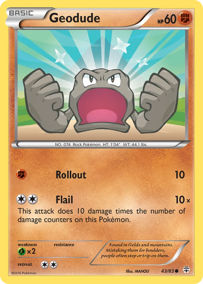 Geodude #43 Generations Pokemon card