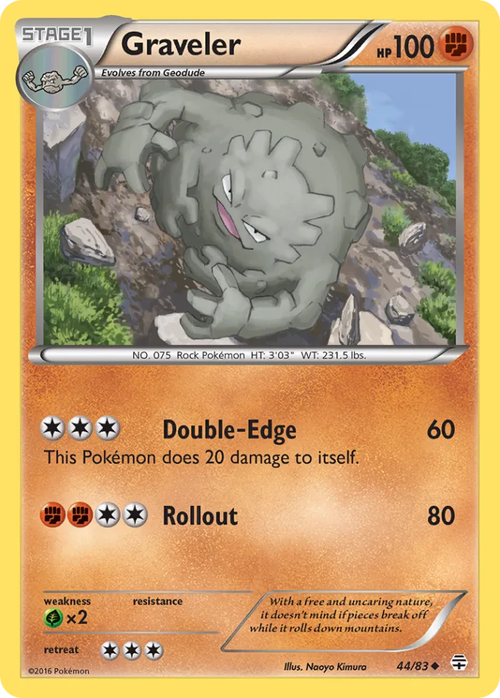 Graveler #44 Generations Pokemon card