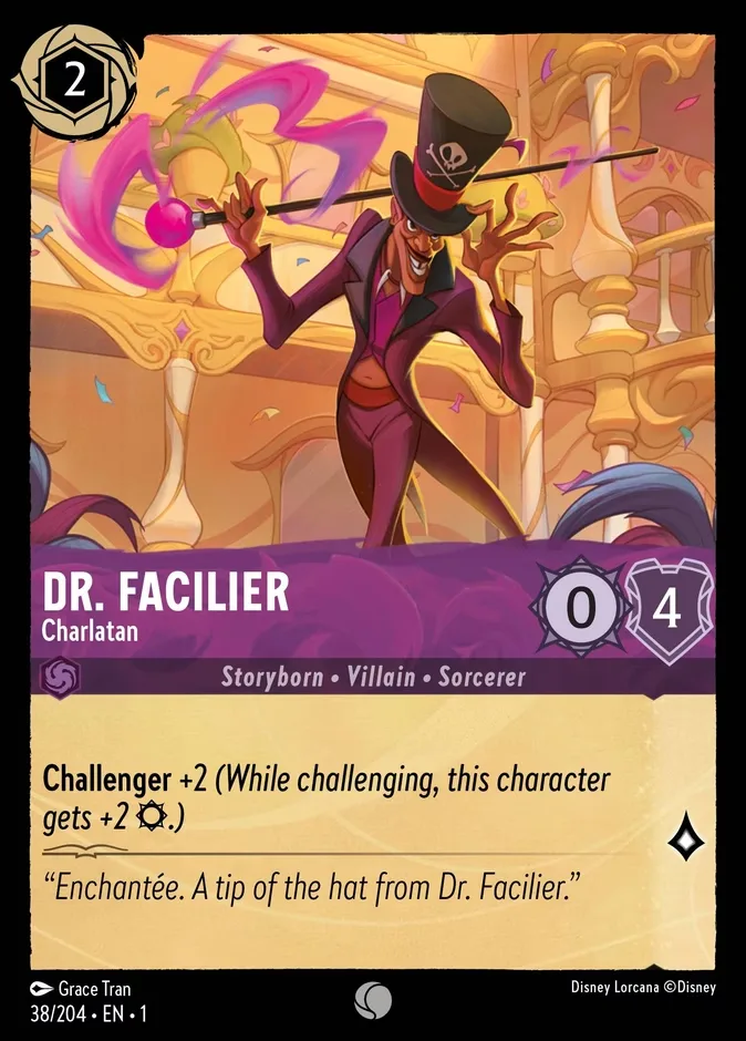Dr. Facilier #38 The First Chapter Disney Lorcana card