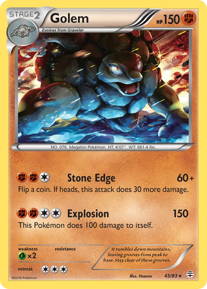 Golem #45 Generations Pokemon card