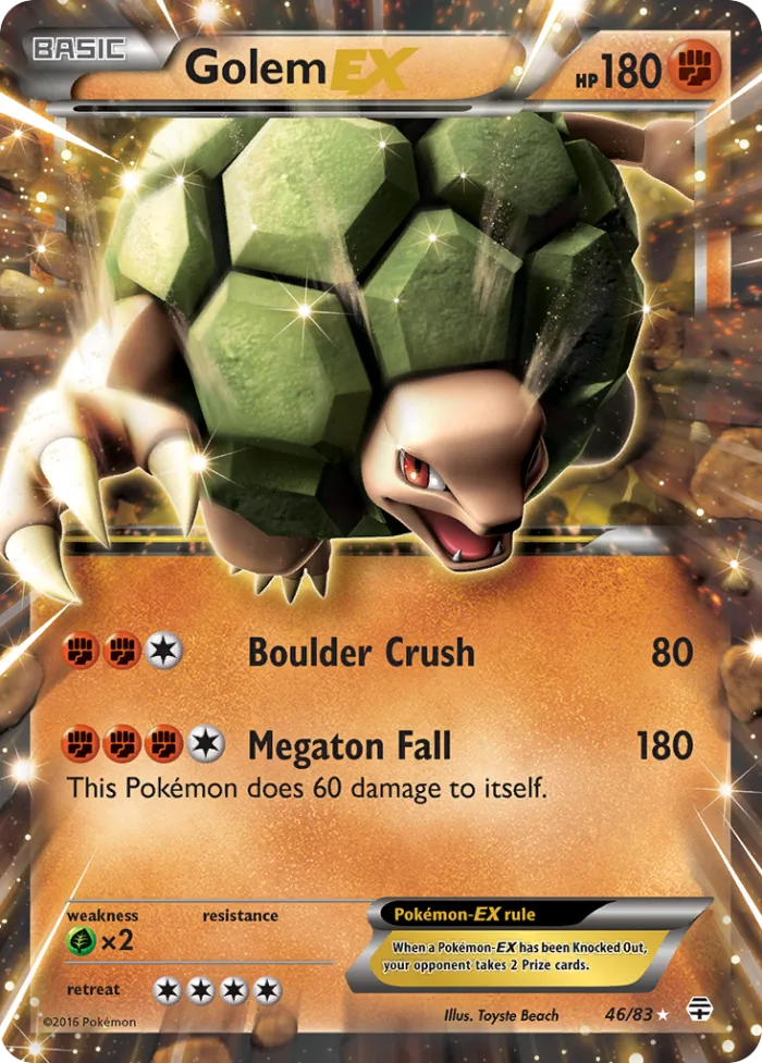 Golem-EX #46 Generations Pokemon card