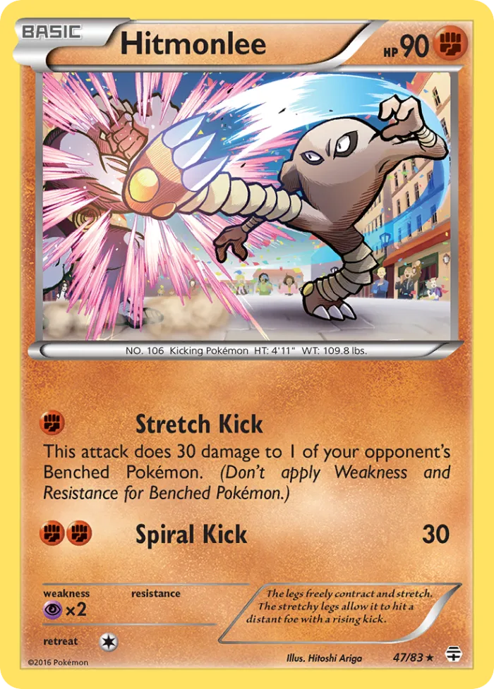 Hitmonlee #47 Generations Pokemon card