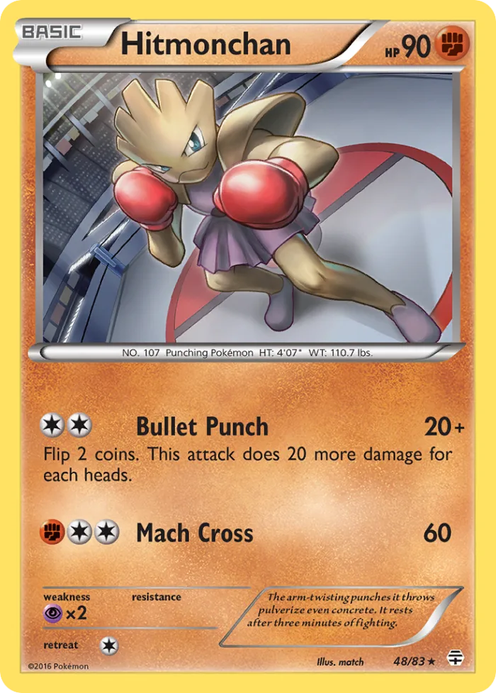 Hitmonchan #48 Generations Pokemon card