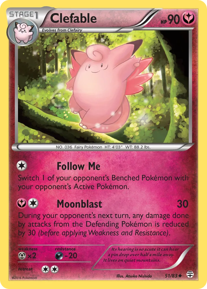 Clefable #51 Generations Pokemon card