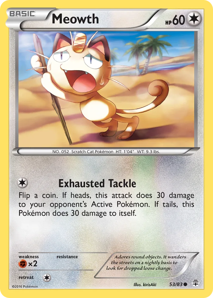 Meowth #53 Generations Pokemon card