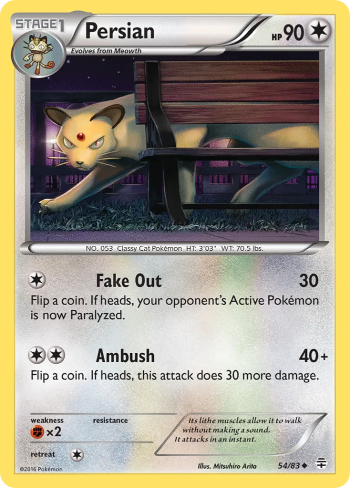 Persian #54 Generations Pokemon card