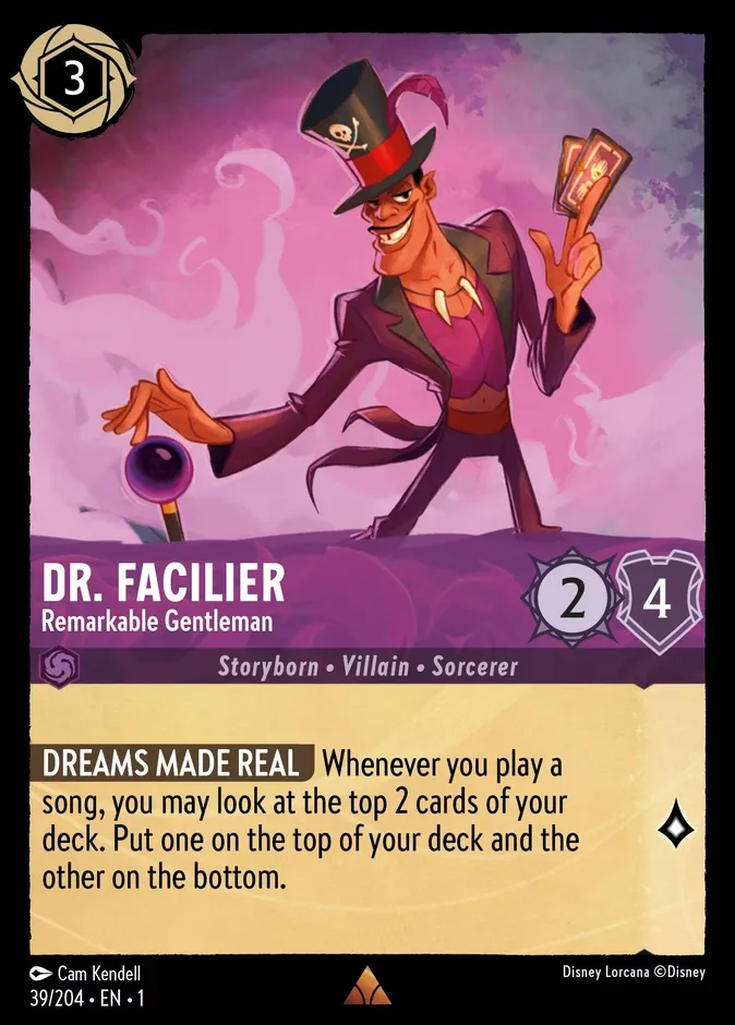 Dr. Facilier #39 The First Chapter Disney Lorcana card
