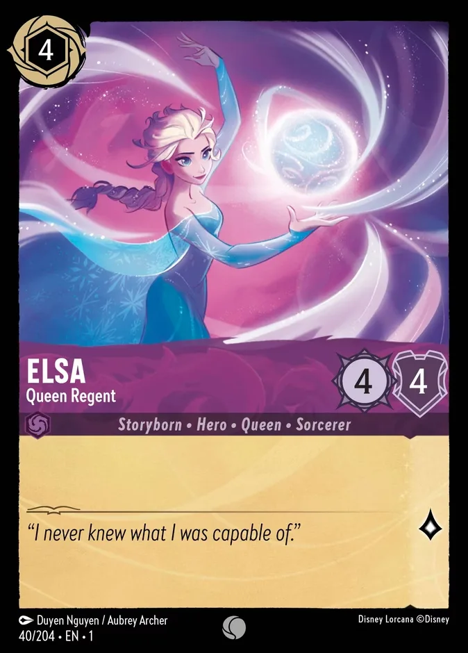 Elsa #40 The First Chapter Disney Lorcana card