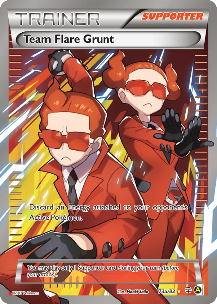 Team Flare Grunt #73a Generations Pokemon card